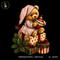 Teddy Bear Candy Cane Pajamas Print