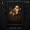 Santa Hugging Reindeer Wreath Print