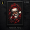 Tough Santa Breaking Through Print