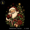 Santa Sipping Hot Cocoa Print