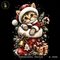 Kitten Santa Coat Stocking Print