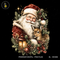 Santa Hugging Baby Fawn Print