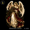 Christmas Angel Holly Wreath Print