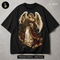 Christmas Angel Holly Wreath Print