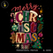 Retro Merry Christmas Lettering Print