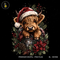 Fluffy Highland Cow Santa Print