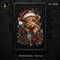 Fluffy Highland Cow Santa Print