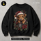 Fluffy Highland Cow Santa Print