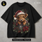 Fluffy Highland Cow Santa Print