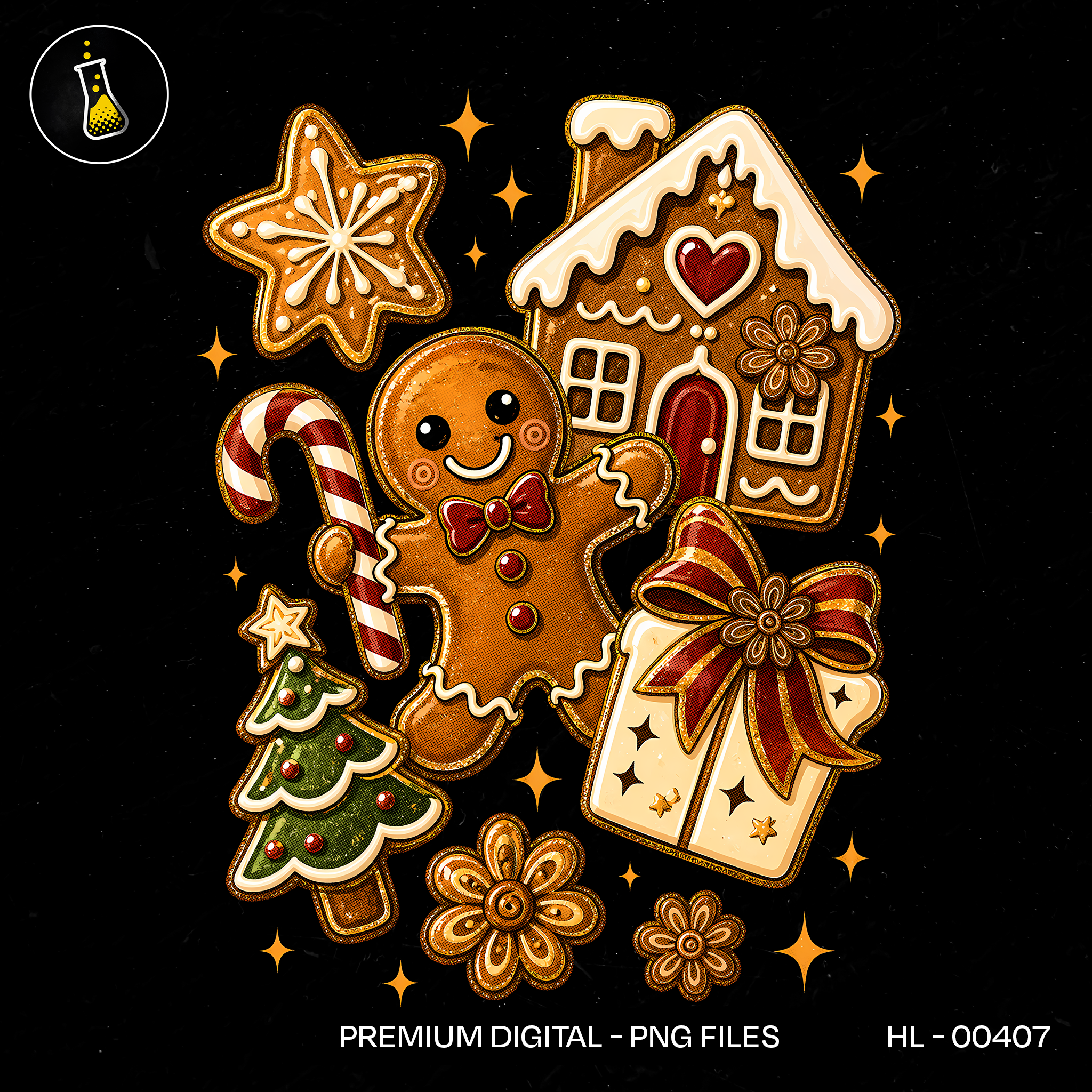 Gingerbread Man Holiday Cookies Print
