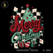 Checkered Vintage Christmas Text Print
