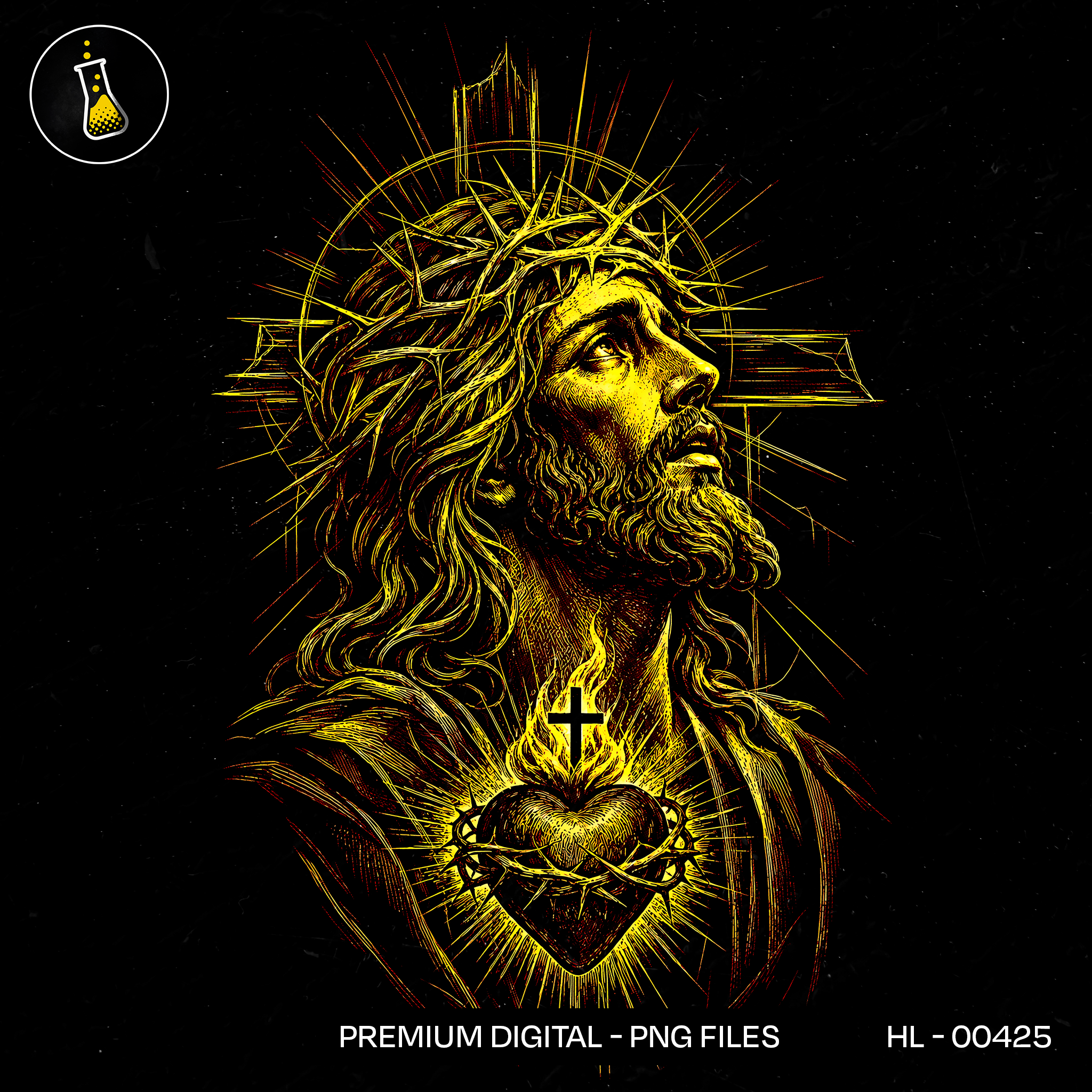 Crown of Thorns Sacred Heart Print