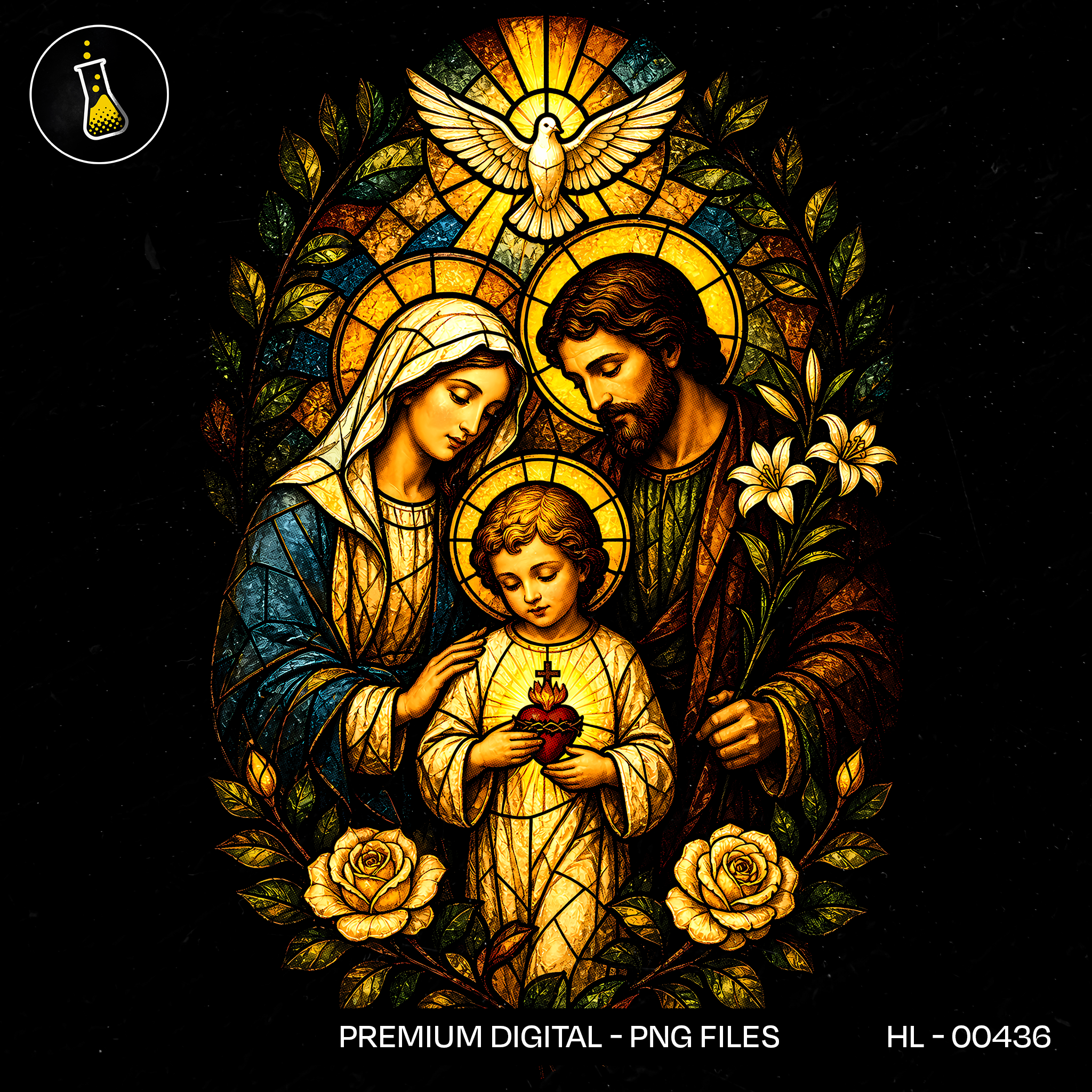 Holy Family Sacred Heart Print