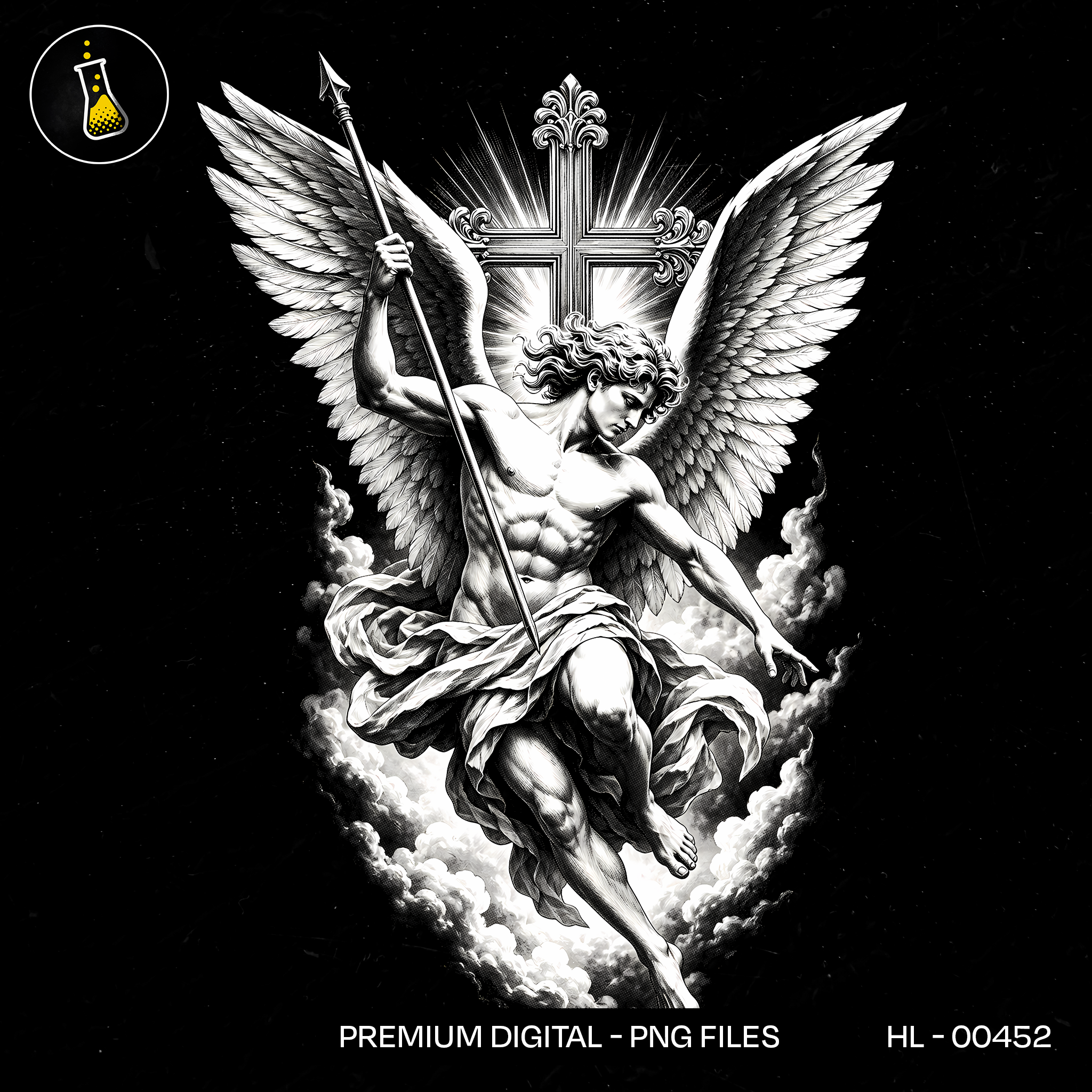 Warrior Angel with Spear Print
