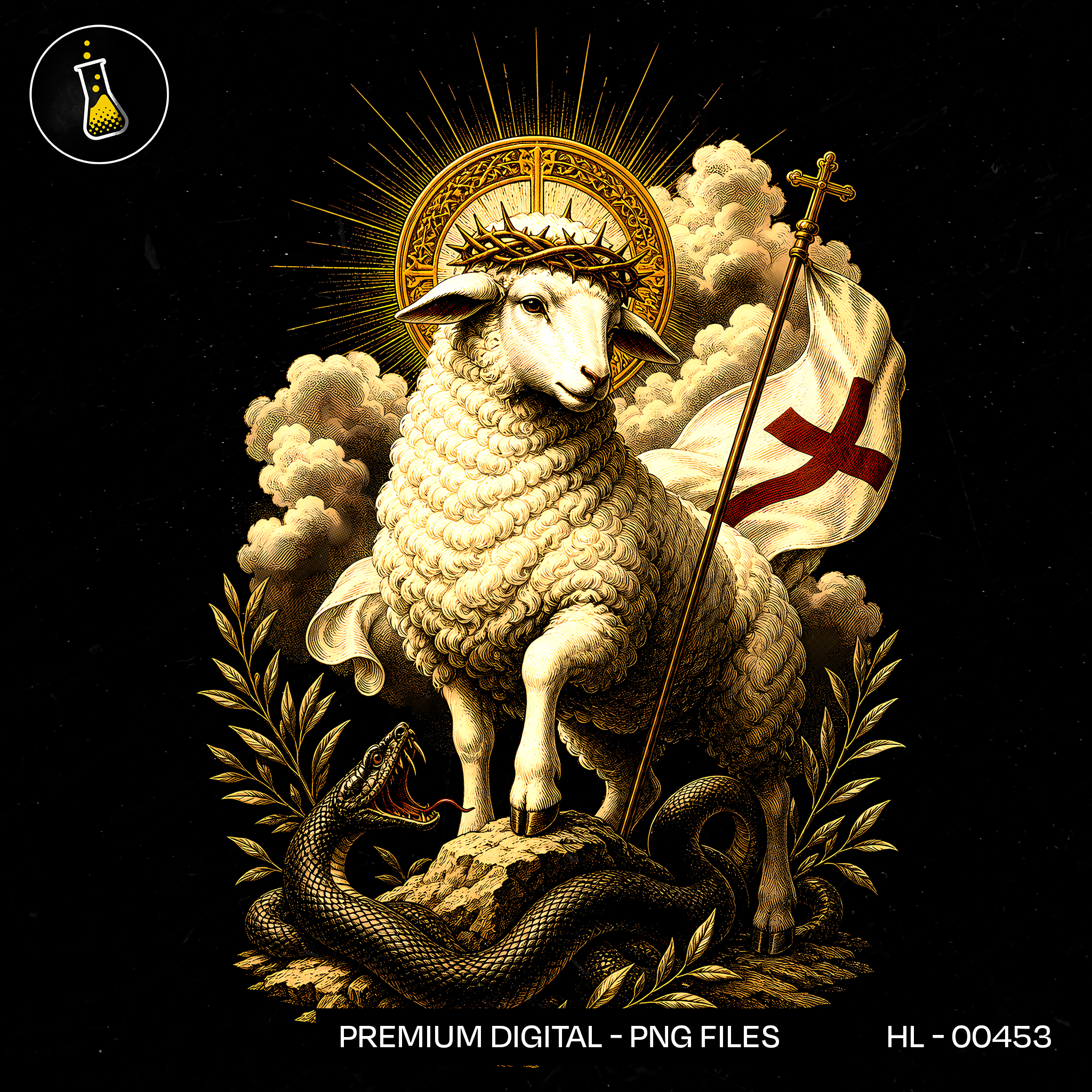 Lamb of God Victory Flag Print