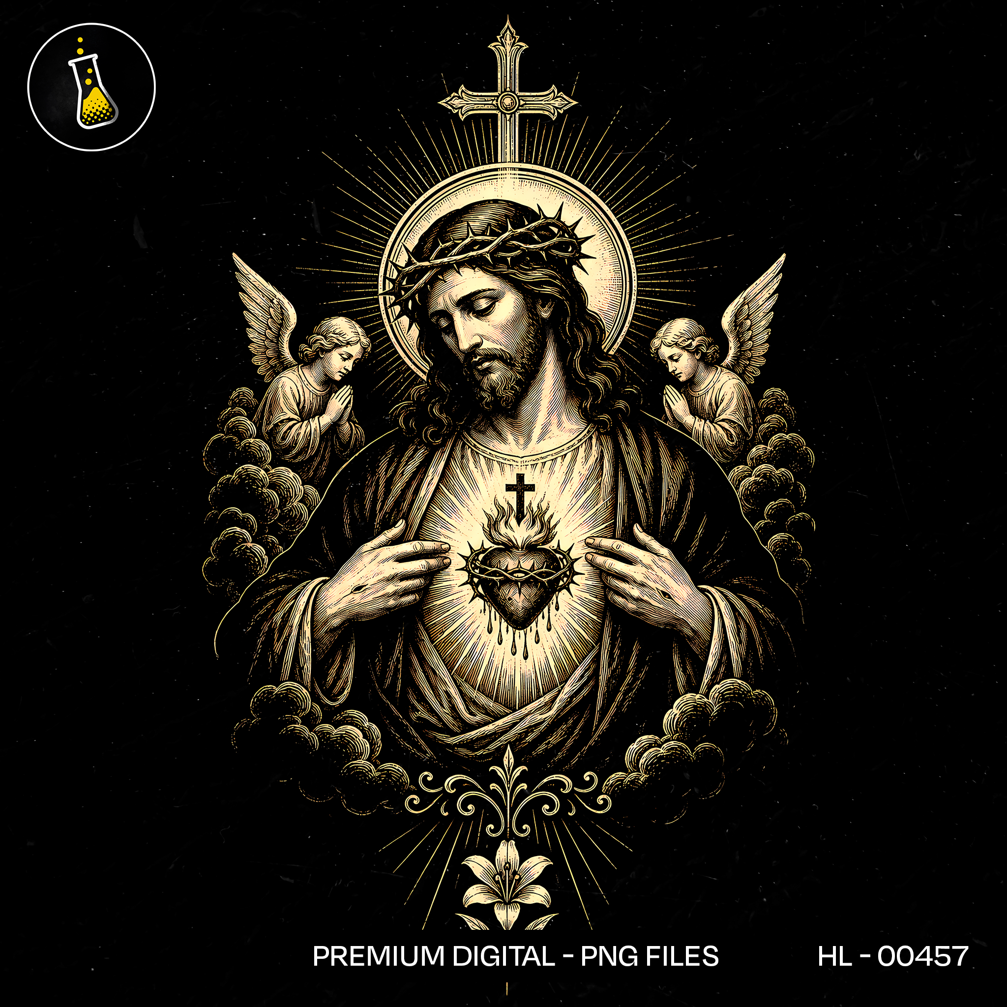 Christ Sacred Heart Blessing Print