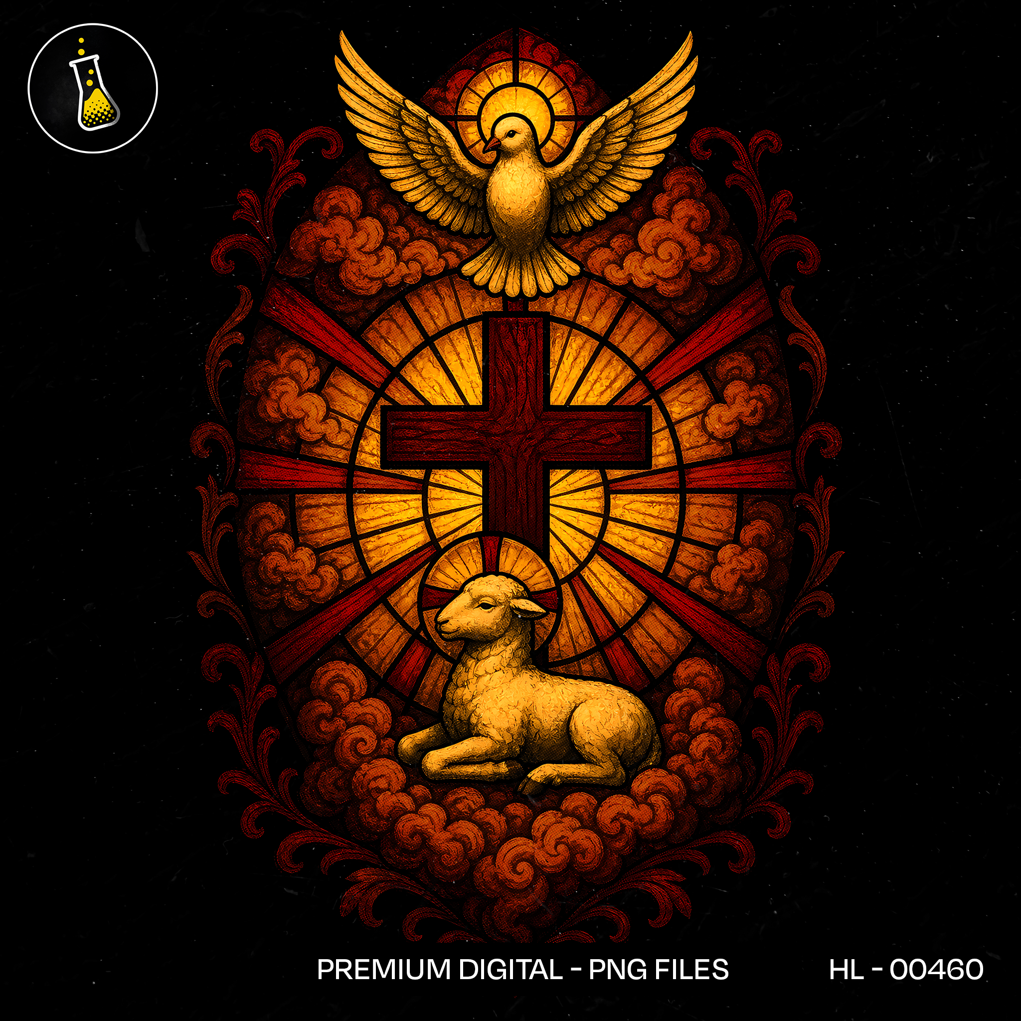 Lamb of God Stained Glass Print