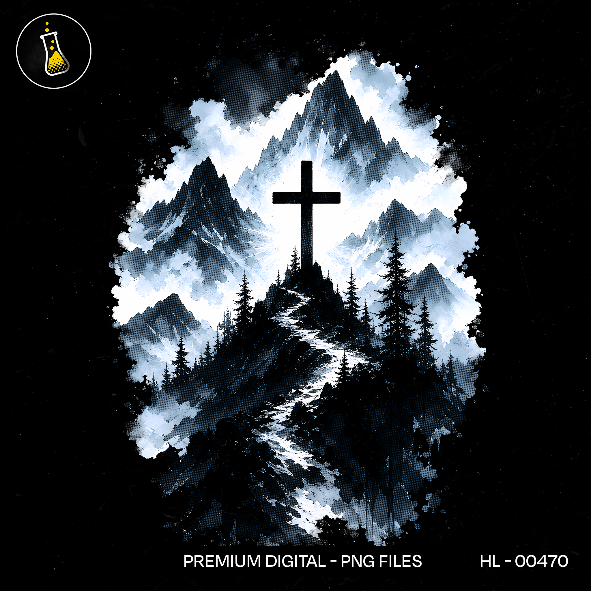 Mountain Cross Faith Print