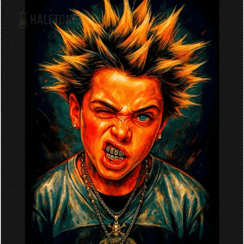 <p>Watch the halftone technique in action.</p>