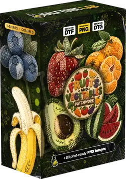 Fruits and Vegetables Patchwork Pack